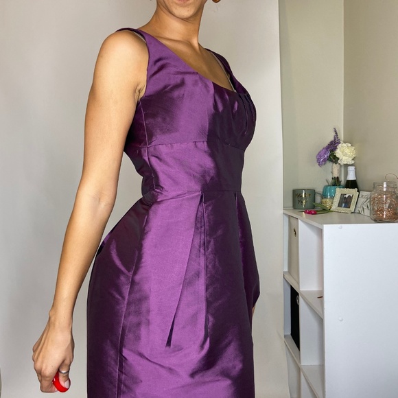 Alfred Sung Satin Cocktail Dress - Picture 8 of 8